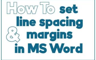 Set line spacing and margins in Microsoft Word