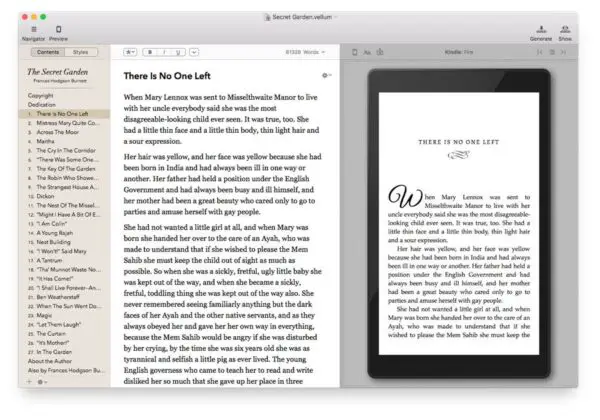 Vellum for Mac showing ebook