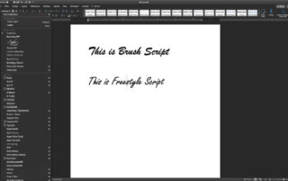 Brush Script and Freestyle Script