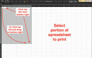 print part of a Microsoft Excel spreadsheet