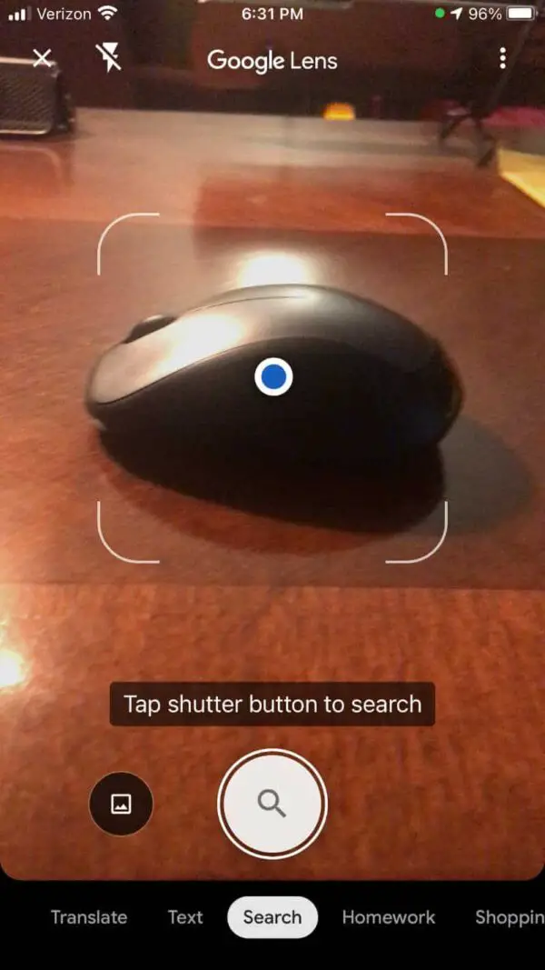 using google lens to identify computer mouse