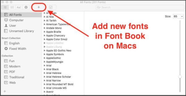 add fonts in Microsoft Word using Font Book app