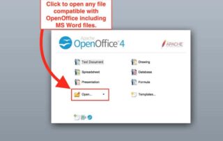 open word documents without word in openoffice