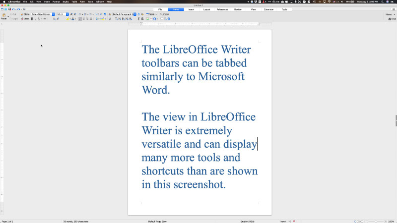 LibreOffice is a good Microsoft 365 alternative