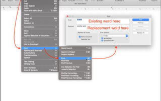 find and replace in Scrivener