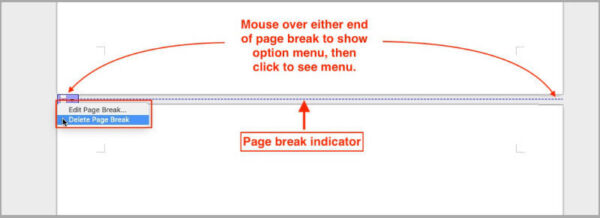 delete blank page in libreoffice writer