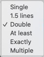 ms word line space options available in format paragraph setting.