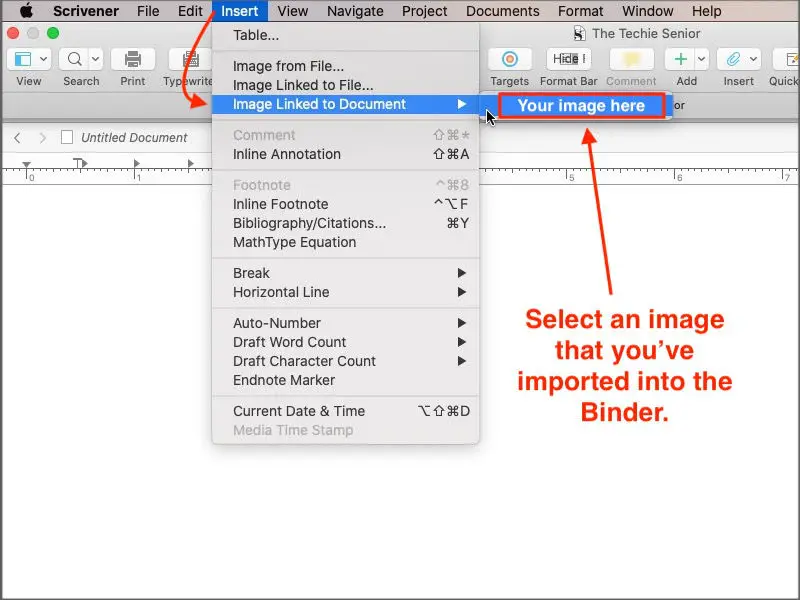 How To Insert Images in Scrivener