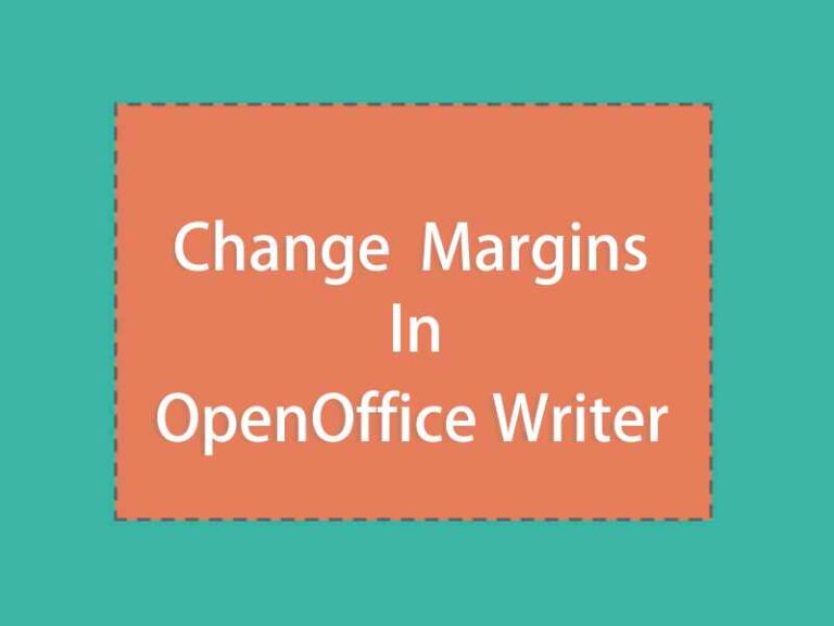 change margins in OpenOffice Writer