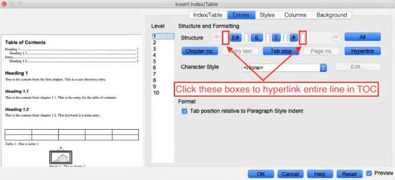 Create Tables of Contents and Hyperlinks in OpenOffice Writer - The ...
