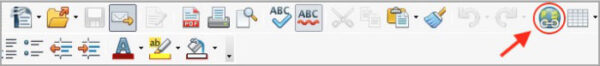 hyperlink toolbar button openoffice writer