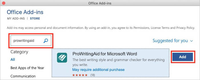 prowritingaid for ms word on macs