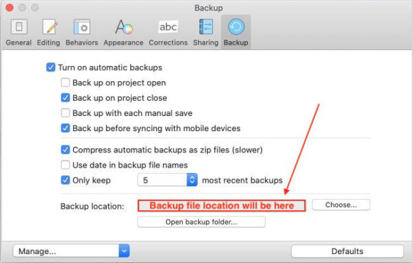 backup file location in scrivener preferences/options