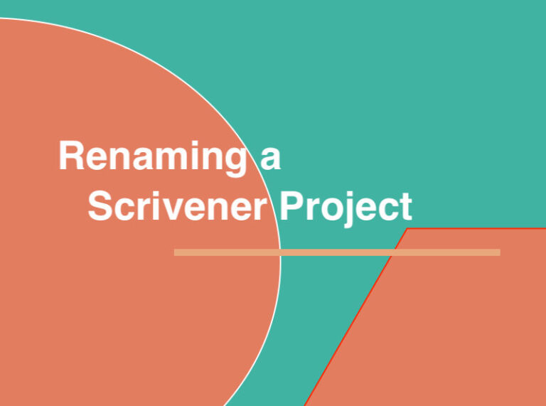 rename a scrivener project