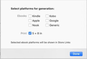 vellum select platforms for generation