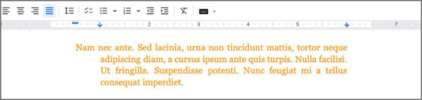 hanging indent with right side indent in Google Docs