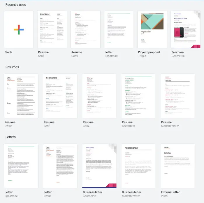 type a letter online for free partial list of google docs templates