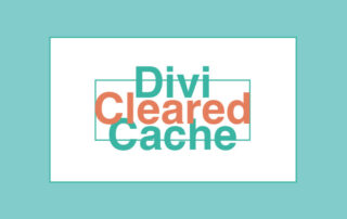 clear the divi cache