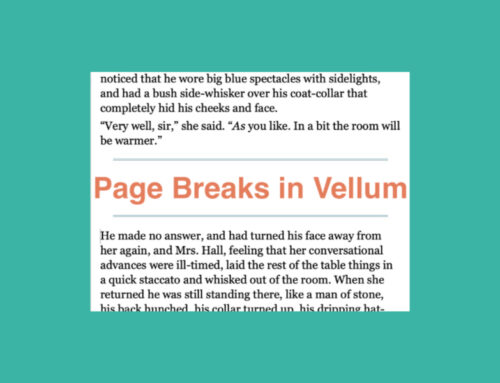 How to Insert a Page Break in Vellum