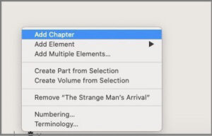 add chapter in vellum for macs - can you edit in Vellum