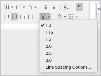 line spacing for text boxes in ms word