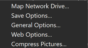 Other options from Save As... panel in ms word for windows.