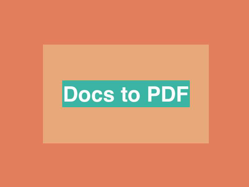 How to Turn Google Docs into PDF