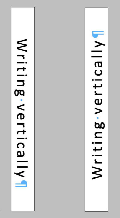write vertically in word