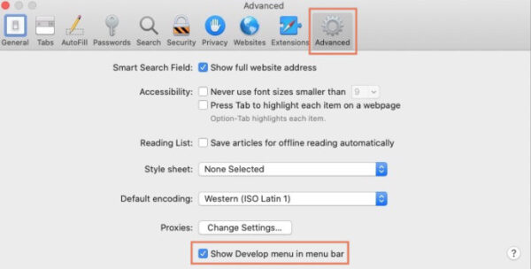 browser cache leeren safari mac