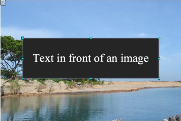 text with dark background over image in openoffice writer