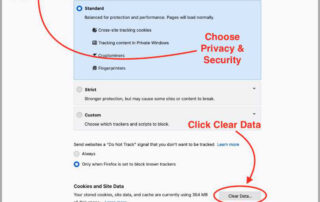 clear the cache in firefox browser