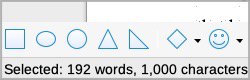 word count in libreoffice writer bottom bar