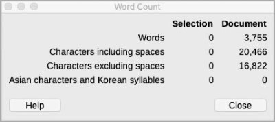 count words in libreoffice writer