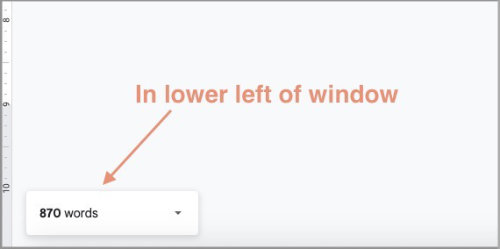 count words in google docs
