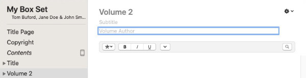 add volume author to box set in vellum for mac