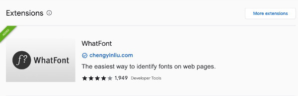 WhatFont in Chrome Web Store
