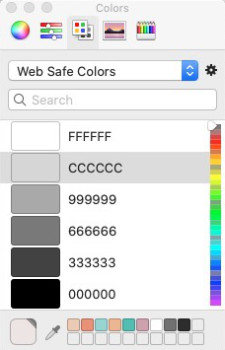color selection panel scrivener for mac