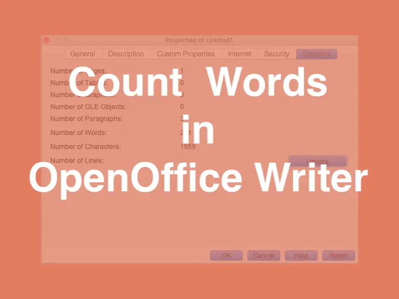 How to Count Words in OpenOffice Writer