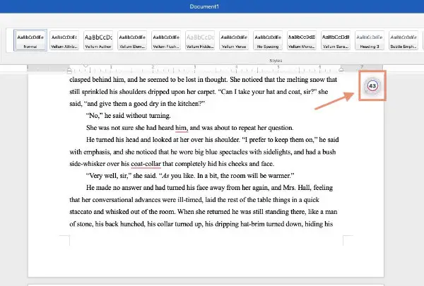 Grammarly for Mac being used in Microsoft Word.