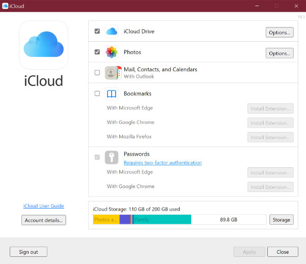 iCloud for Windows