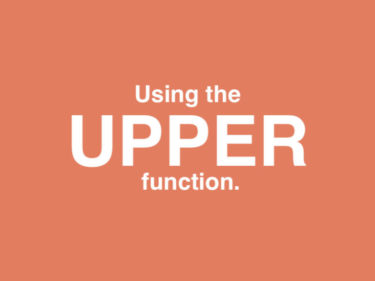 capitalize in Excel using the UPPER function.