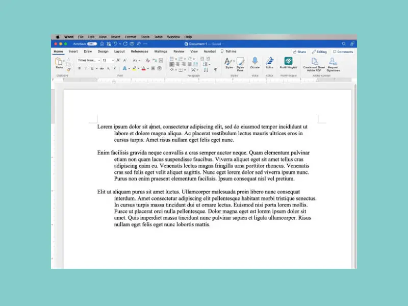 Create a Hanging Indent in Microsoft Word
