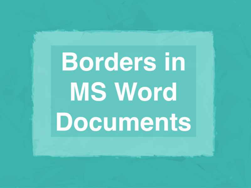 How to Insert a Border in Word