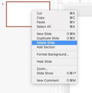 how to delete powerpoint presentation on my mac