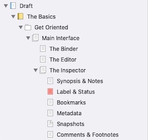 View the label color in the icon beside the file name in the Binder.