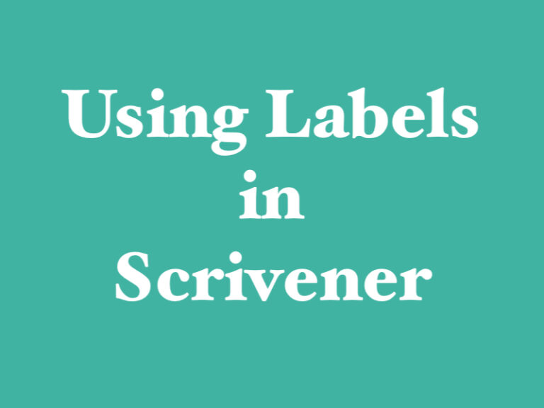 using labels in Scrivener