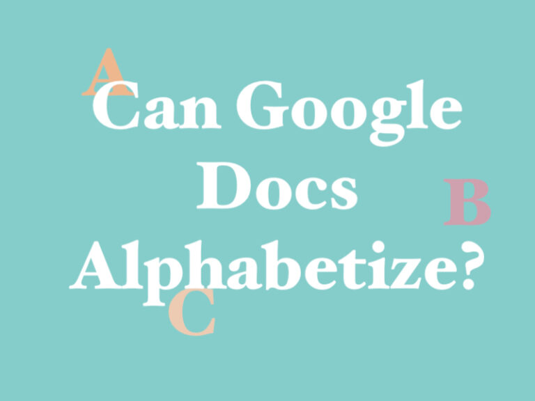 Can Google Docs Alphabetize?