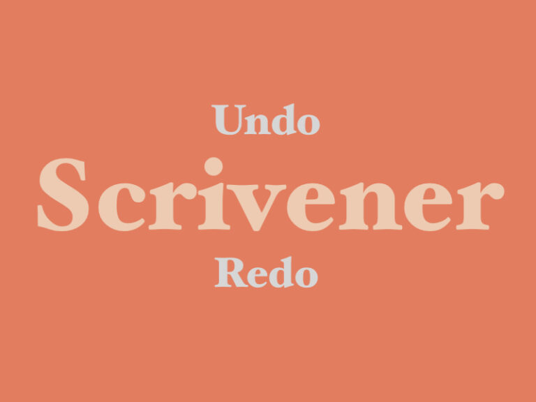 How to undo in Scrivener